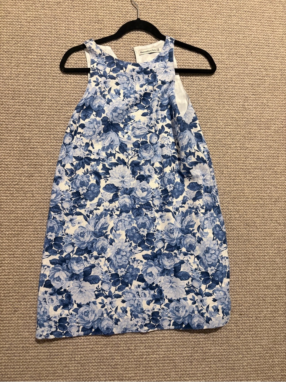 Abercrombie and Fitch Blue Floral Shift Dress with pockets